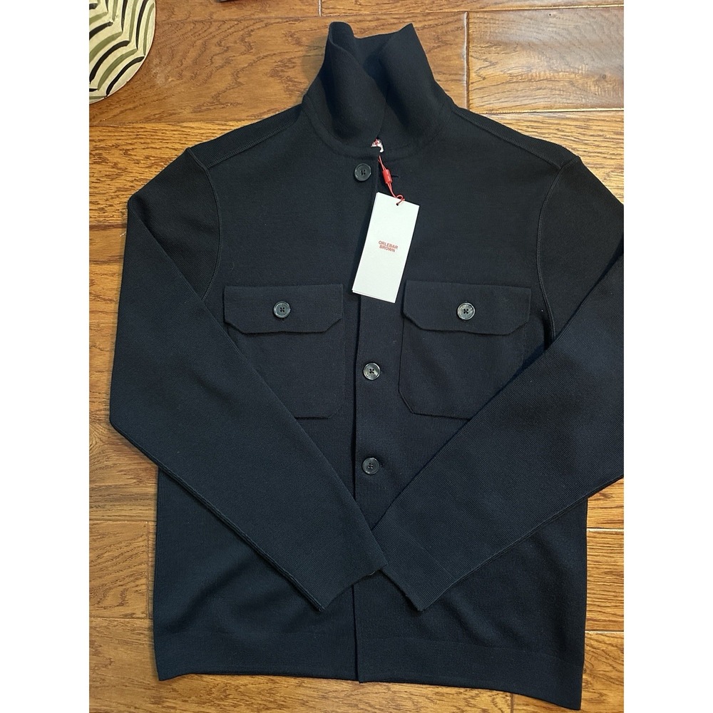 NWT Orlebar Brown Brigg 100% Merino Wool Milano Knit Overshot Jacket S $895